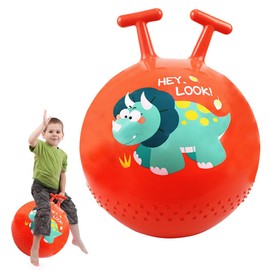 IUKUNNE Bouncy Ball for Children, Jumping Ball for Children, Inflatable Bouncy Ball, Hopper Ball for Children, Dinosaur Jumping Ball Children, Inflatable Jumping Ball, with Handle Load Capacity 80 kg