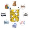 Gbuzozie Cartoon Duckies Round Laundry Hamper Cute Rubber Ducks Storage