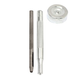 WedDecor 15mm Matt Black Snap Fasteners Kit with 3 Setting Tools, 10Pcs Metal Snap Buttons Heavy Duty Large Press Studs Tool for Leathercrafts, Sewing, DIY Crafts, Clothing & Fabric Repair