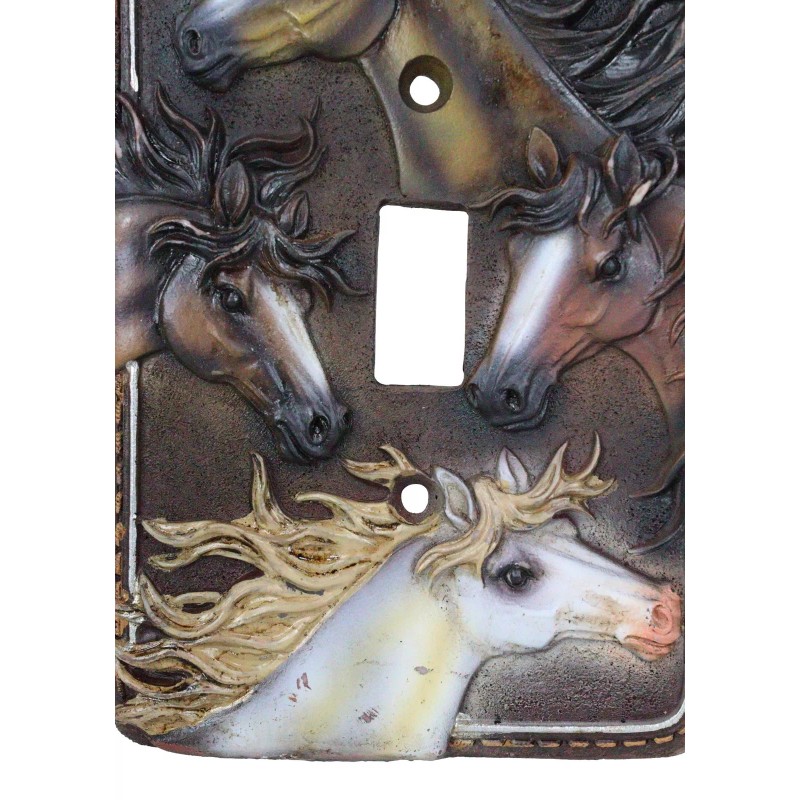 Ebros Gift Set of 2 Western Rustic 4 Colorful Wild