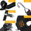 Bungee Cords with Hooks 4PCS Adjustable Bungee Straps with Metal