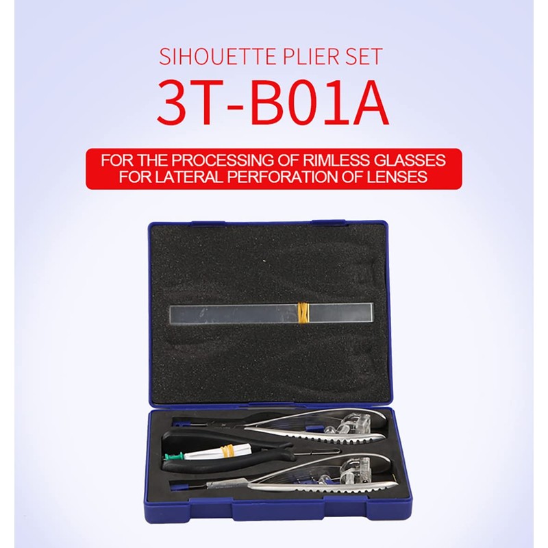 AISITESY Rimless Glasses Frame Silhouettes Eyeglass Optical Kit Plier Repair