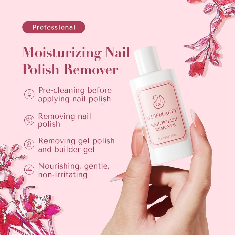 AZUREBEAUTY Vegan Nail Polish Set, Nude Pink Jelly Quick Dry