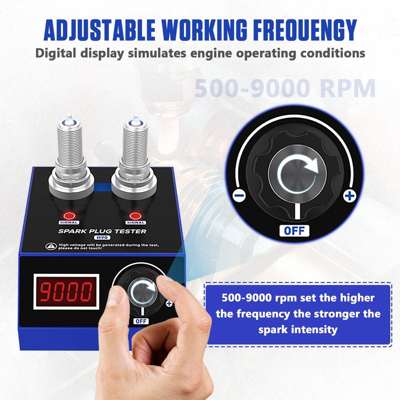 BELEY Spark Plug Tester Automotive Engine Ignition Coil Tester Dual