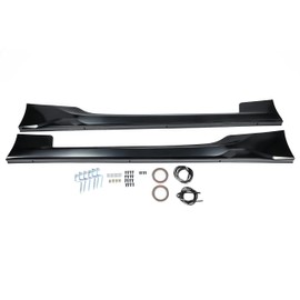 HECASA Side Skirts Compatible with 2012-2021 Subaru BRZ Scion FR-S Toyota 86 Coupe 2-Door ABS Black Extension Rocker Panels