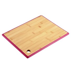 KESPER Bamboo Chopping Board, Dimensions: 35 x 26 x 1.5 cm, Colour: Brown, Berry, 58284