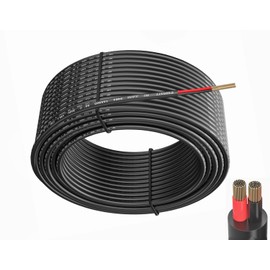 TUOFENG 18 AWG 2 Conductor Cable, 33 ft Stranded PVC Cord, 12V Low Voltage Oxygen-Free Copper Wire for Automotive LED Strips Lamp Lighting Marine