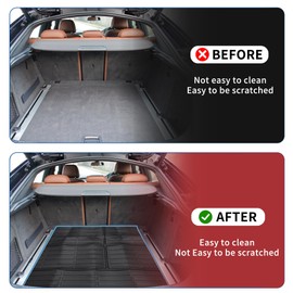 VekAuto Rear Trunk Mat for Mazda CX-90 2024 2025 Upgrade TPE Cargo Liner Replacement for Mazda CX90 PHEV 2024-2025 Non Slip Cargo Mat Trunk Protector