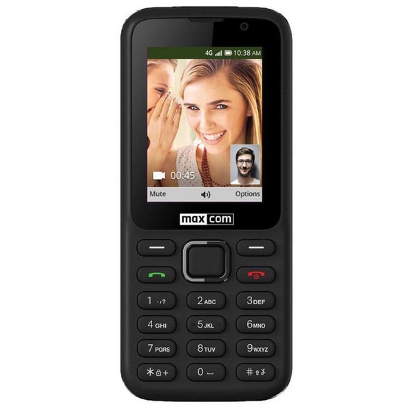 Maxcom Mobile Phone Senior Mobile Phone Bluetooth 2.4 Inch Display 2MP Camera FM Radio and Torch Black MK241 4G VoWi-Fi