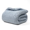 YnM Cooling Chunky Throw Blanket, Medium-Weight, Hand Knitted, Skin Friendly,