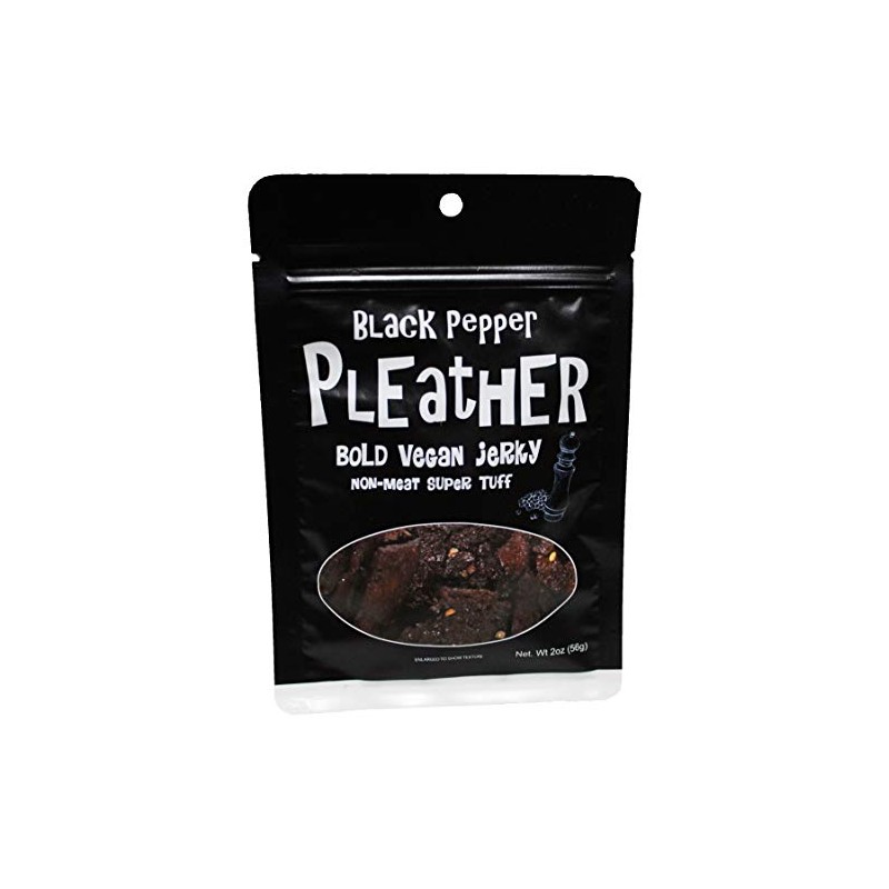 Black Pepper Vegan Jerky - Bold, Traditional Extra Tough Texture