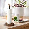 Rustic Hand-Carved Wooden Bird Paper Towel Holder - Freestanding Detachable