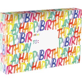 Jillson & Roberts Large Mailing Boxes, Rainbow Birthday (12 Pcs)