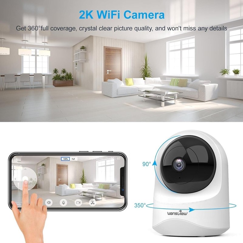Faleemi Baby Monitor Camera, 1080 Wireless Security Camera for Home,