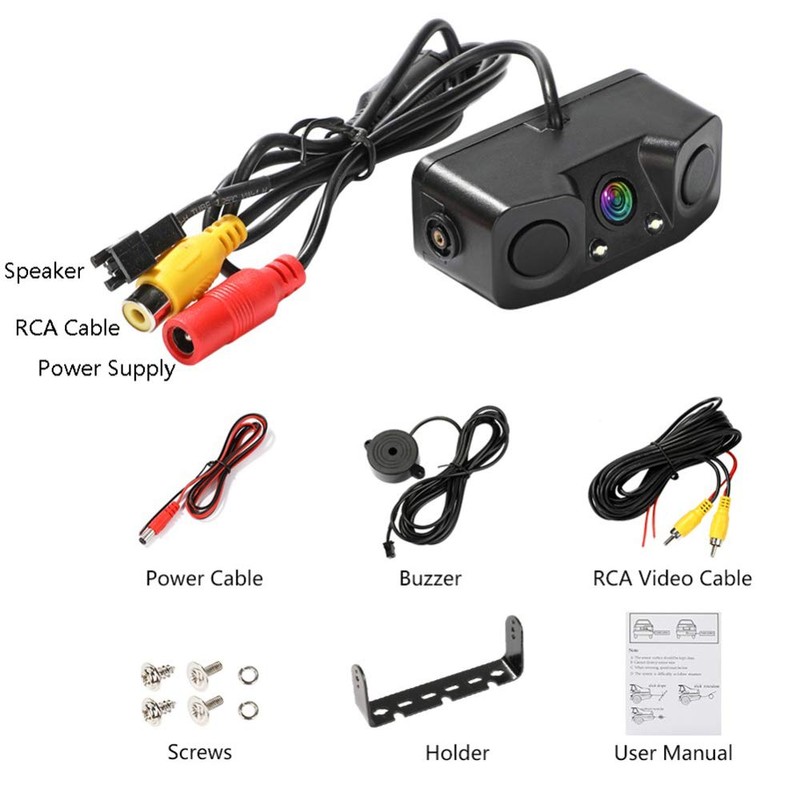 Polarlander 3 in 1 Rear View Camera Waterproof Video Parking