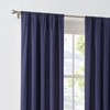 Brooklyn Loom Solid Cotton Percale Navy 50x96 Window Curtain Pair,