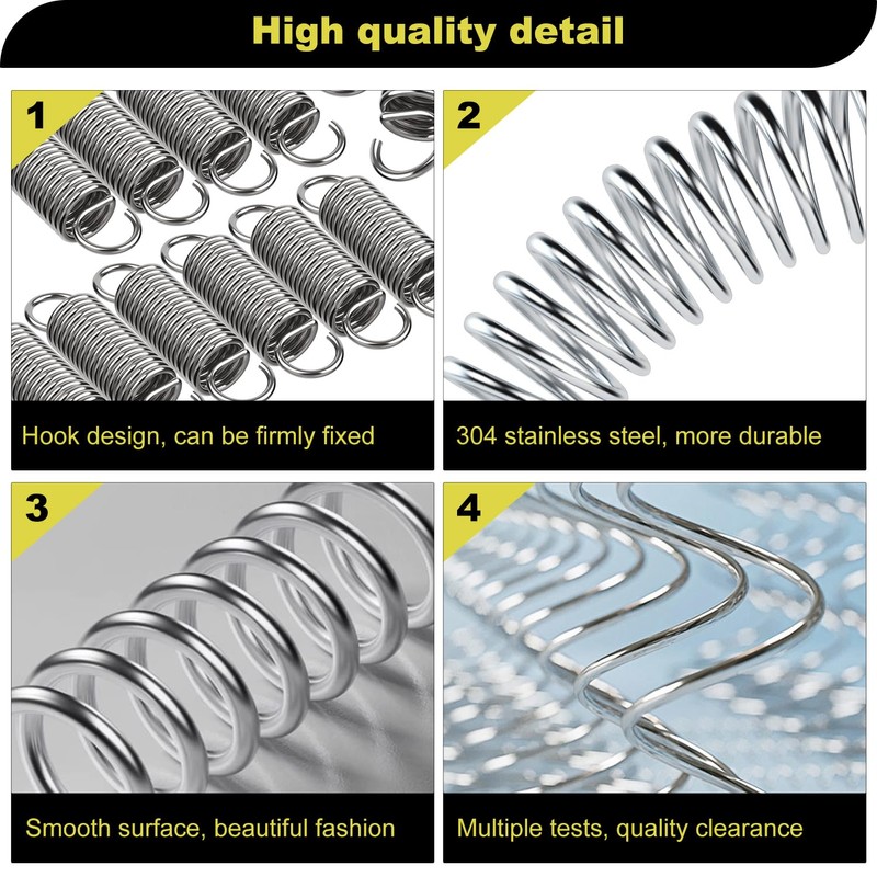 200PCS Compression Springs Assorted – 20 Sizes Spring Steel Set