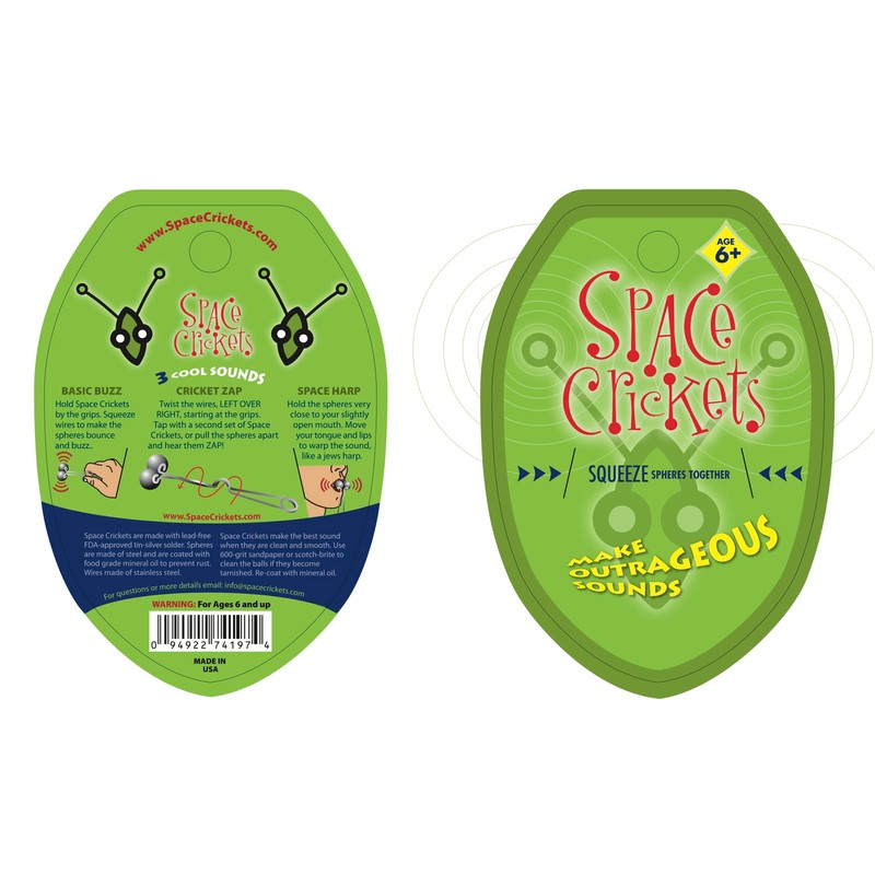 Space Crickets - Noisemaking Toy - Make Bizarre Buzzing clicking