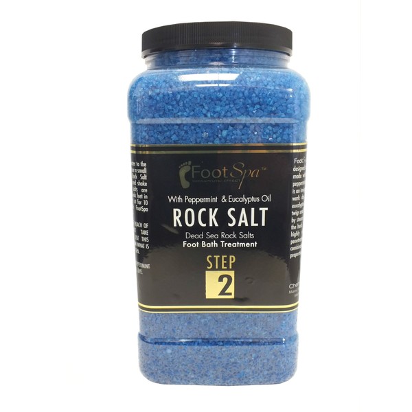 FOOTSPA - Detox Foot Soak Pedicure and Bath Salt, 128 Oz - Made with Dead Sea Salts, Eucalyptus and Peppermint Oil - Hydrates, Softens and Moisturizes