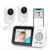 Simyke Upgrade Video Baby Monitor with 2 Cameras and Audio