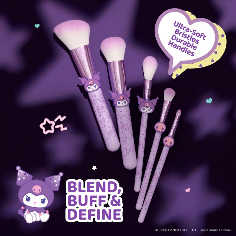 wet n wild My Melody and Kuromi 5-Piece Makeup Brush