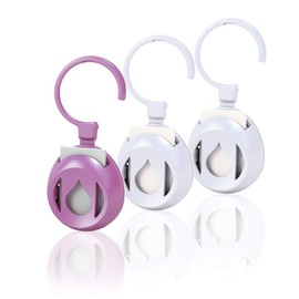 Aromahouse Aromapod Natural Airflow Personal Hanging Essential Oil Diffuser with 5 Unscented Refill Pads for Bedroom - Bathroom - Kitchen - Home - Office - Travel (Pack of 3)