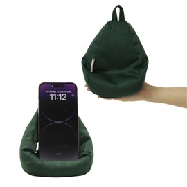 Tusrai - 2 fundas de mini puf para silla de puf, soporte para teléfono celular (sin relleno), ultra suave, micro gamuza, antideslizante, color verde oscuro