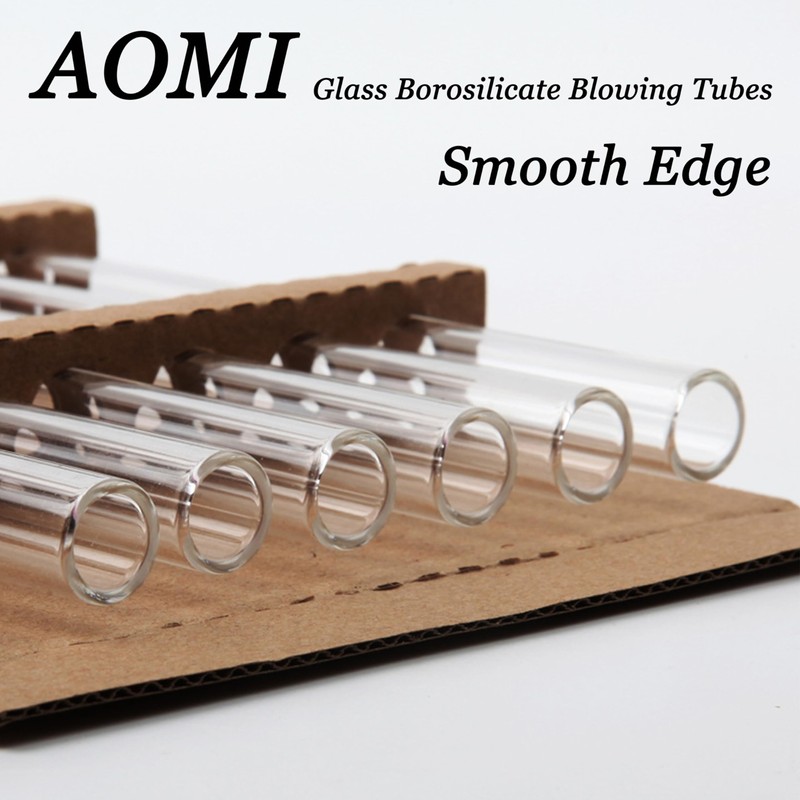 Glass Blowing Tubes, 6pcs 4inch Long Clear Borocilicate Glass Tubes
