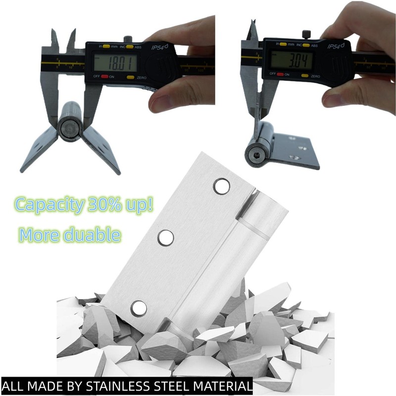 3.5" Self-Closing Stainless Steel Hinges,3-1/2 inch x 3 1/2 Inch