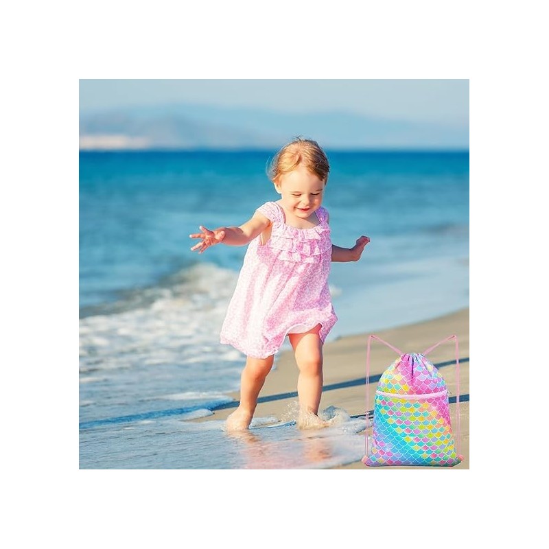 Drawstring Backpack - Drawstring Bags for Kids Swim Bag for