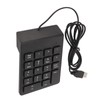 Ergonomic USB Wired Number Pad 18 Keys, Plug and Play