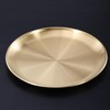 Xebslyti Round Stainless Steel Tray Dinner Dishes Plate Gold Decorative