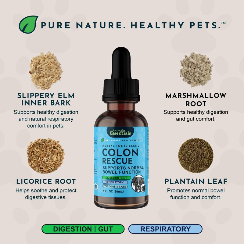 Animal Essentials Colon Rescue for Dogs & Cats - Constipation