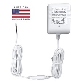 OhmKat Video Doorbell Power Supply- Compatible with Nest Wired and Battery - No Existing Wiring Required - Transformer, Adapter, Power Kit & Supply All in One (White)