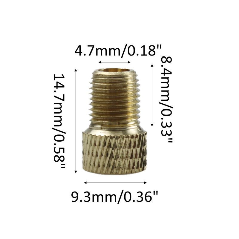 Runseaway 4PCS Brass Presta Valve Adapter, Convert Presta to Schrader
