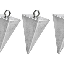 Dr.Fish 5 Pack Pyramid Sinkers Saltwater Lead Fishing Weight 1oz-32oz/2LB Triangle Surf Fishing Bank River Catfishing Pompano 8oz