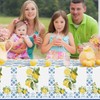 BeYumi 3 Packs Capri Lemon Theme Tablecloth Party Decoration Set