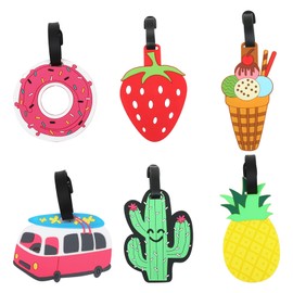 JSTHHTT Pack of 6 Suitcase Tags, Luggage Tags with Address Label, Suitcase Tags for Names, Waterproof Tag, for Travel Luggage, Travel Bag, Suitcase, Bags, Backpacks