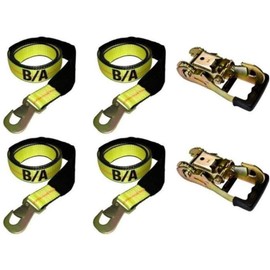 BA Products 38-3D-x4, 38-82-x2, Set of Four Straps & Two Gradual Release Ratchet for Dynamic, Century, Vulcan Auto Loader Wheel Lifts