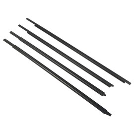 munirater 4PCS Weatherstrip Window Moulding Trim Seal Belt Black Replacement for 2009-2021 Ram 1500 2500 3500 4500 5500 55112376AH 55112377AH 55372138AH 55372139AH