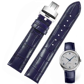 Genuine Leather Watch Bands, Italian Alligator Grain Embossed Watch Straps,Quick Release Replacement Deployment Buckle Leather Watch Straps 12mm 14mm 15mm 16mm 17mm 18mm 19mm 20mm 21mm 22mm 23mm 24mm