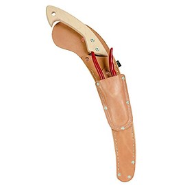 Weaver Leather Arborist Curved Back Curved Saw Scabbard with Pruner Pouch, Tan