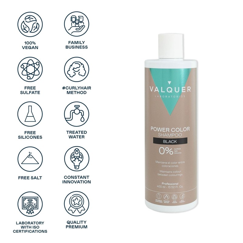 Valquer Power Color Shampoo Black Hair 400 ml