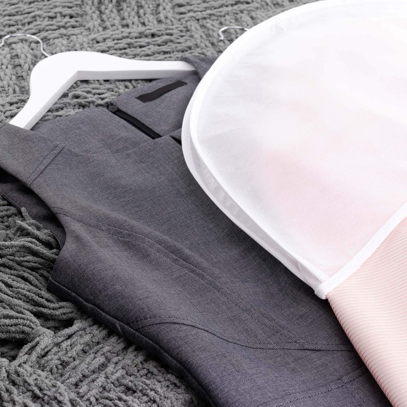 Hangerworld 20 White Shoulder Covers with Wide Side Gusset Shoulder