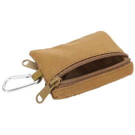 Mini Molle Pouch Bag, EDC Outdoor Purse with Carabiner, Camping Zip, Portable Bag for Outdoor Use (Sunbathing)