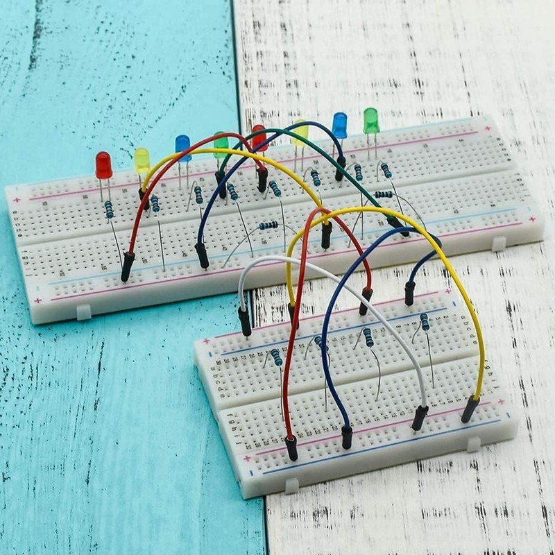 GTIWUNG 4 Stücke Breadboard Kit Lötfreies Steckbrett 830 Punkte Mini