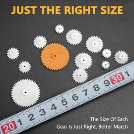 EKIND 78 Pcs Gear Motor Pack DIY Parts Module with Worm Pulley Brake Rack Robot Toy Car Making