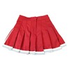 Danzcue Falda plisada de animadora para adulto, Escarlata/Blanco, L