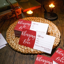 Weekgrat 200 Pcs Church Offering Envelopes Tithe Envelopes for Church Blessings and Love Church Offering Envelopes Cash Envelopes for Tithes Checks and Cash Envelopes for Tithes and Offerings