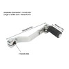 11mm Gear Shift Shifter Lever Aluminum Alloy Rubber Replacement for
